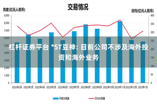 杠杆证券平台 *ST豆神: 目前公司不涉及海外投资和海外业务