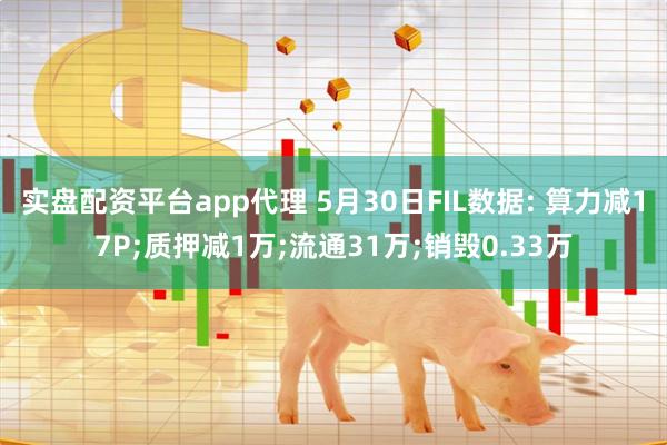 实盘配资平台app代理 5月30日FIL数据: 算力减17P;质押减1万;流通31万;销毁0.33万