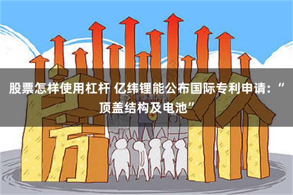 股票怎样使用杠杆 亿纬锂能公布国际专利申请: “顶盖结构及电池”