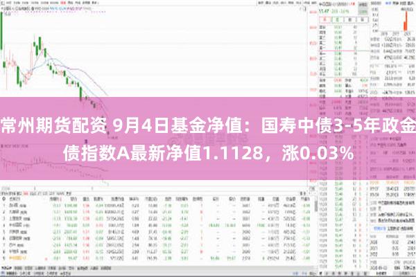 常州期货配资 9月4日基金净值：国寿中债3-5年政金债指数A最新净值1.1128，涨0.03%