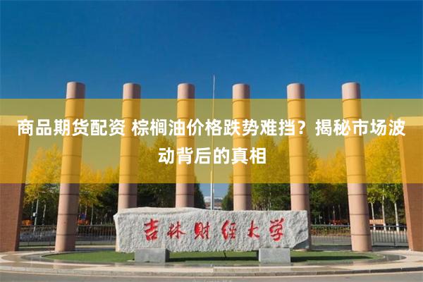 商品期货配资 棕榈油价格跌势难挡？揭秘市场波动背后的真相